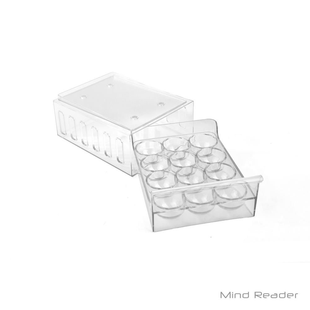 Mind Reader 1-Dozen Stackable Egg Container Storage Drawer, Clear | The Home Depot
