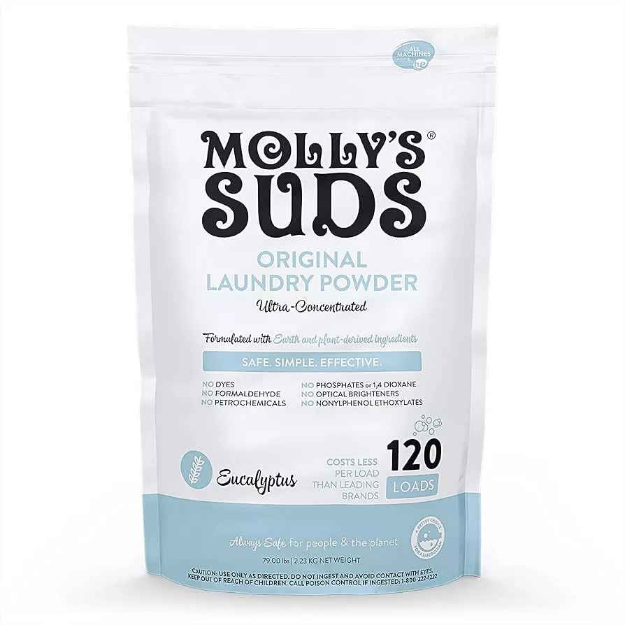 Molly's Suds Laundry Detergent Pods, Natural Detergent for Sensitive Skin, Ult