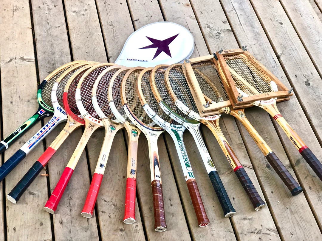 Vintage Wood Tennis Rackets / Slazenger / Dunlop Maxply / Wilson / Tenniscore / Sport Room Theme ... | Etsy (US)