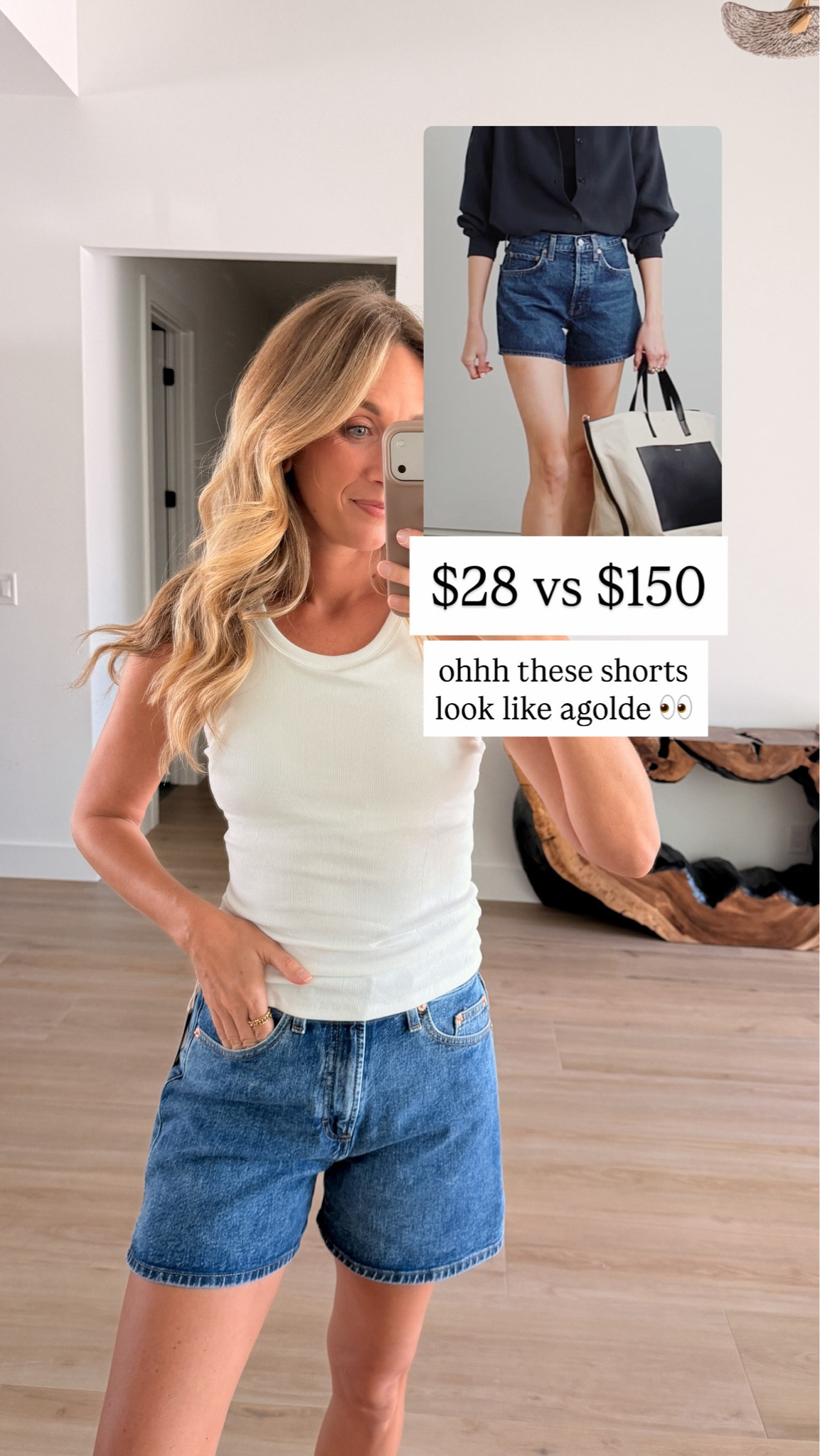 Target high rise jean shorts 

#LTKU #LTKootd #LTKmomlife