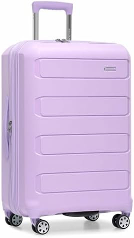 Traveler's Choice Pagosa Hardshell Expandable Luggage with Spinner Wheels, Lavender, 27-Inch Medi... | Amazon (US)