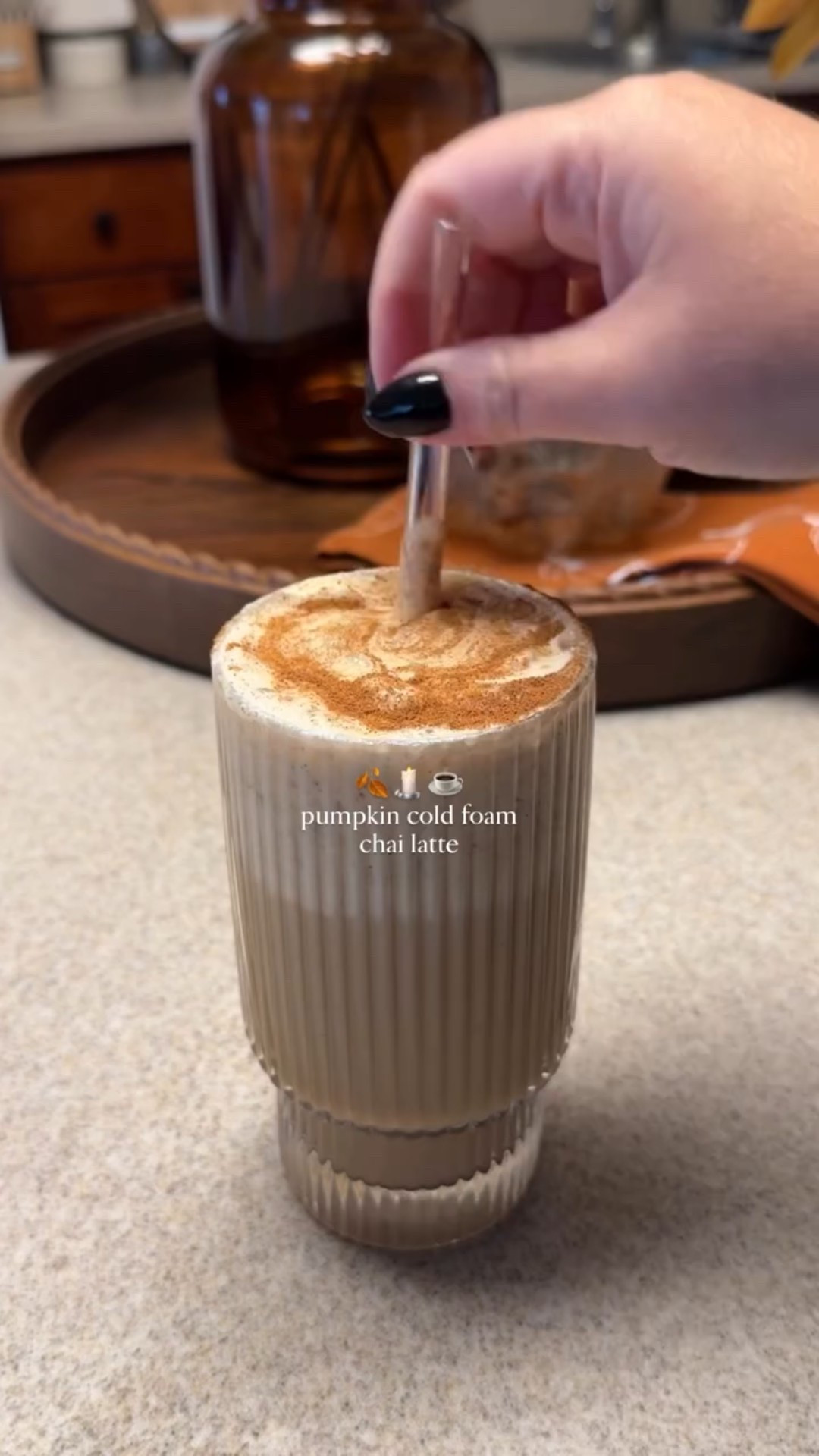 ✨ A cozy fall favorite ✨

Here’s how to make a quick & easy Chai Latte with Pumpkin Cold Foam at home🍂

Ingredients: 

1/2  cup heavy whipping cream
1 tbsp pumpkin purée
1 tsp maple syrup 
1/2 tsp pumpkin spice 
1/2 tsp vanilla 

#LTKHome #LTKSeasonal #LTKParties