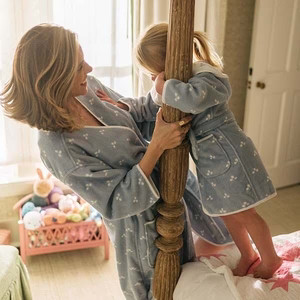 Women's Short Patterned Robe | Weezie Towels