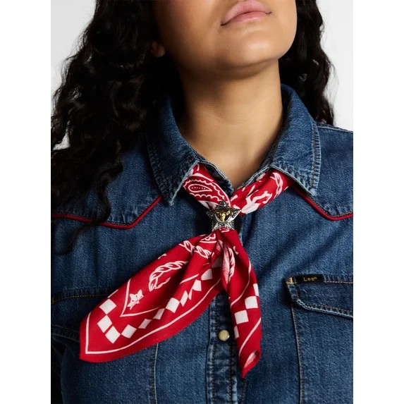 Kacey Lee Unisex Bandana Set with Star Concho, Red | Walmart (US)