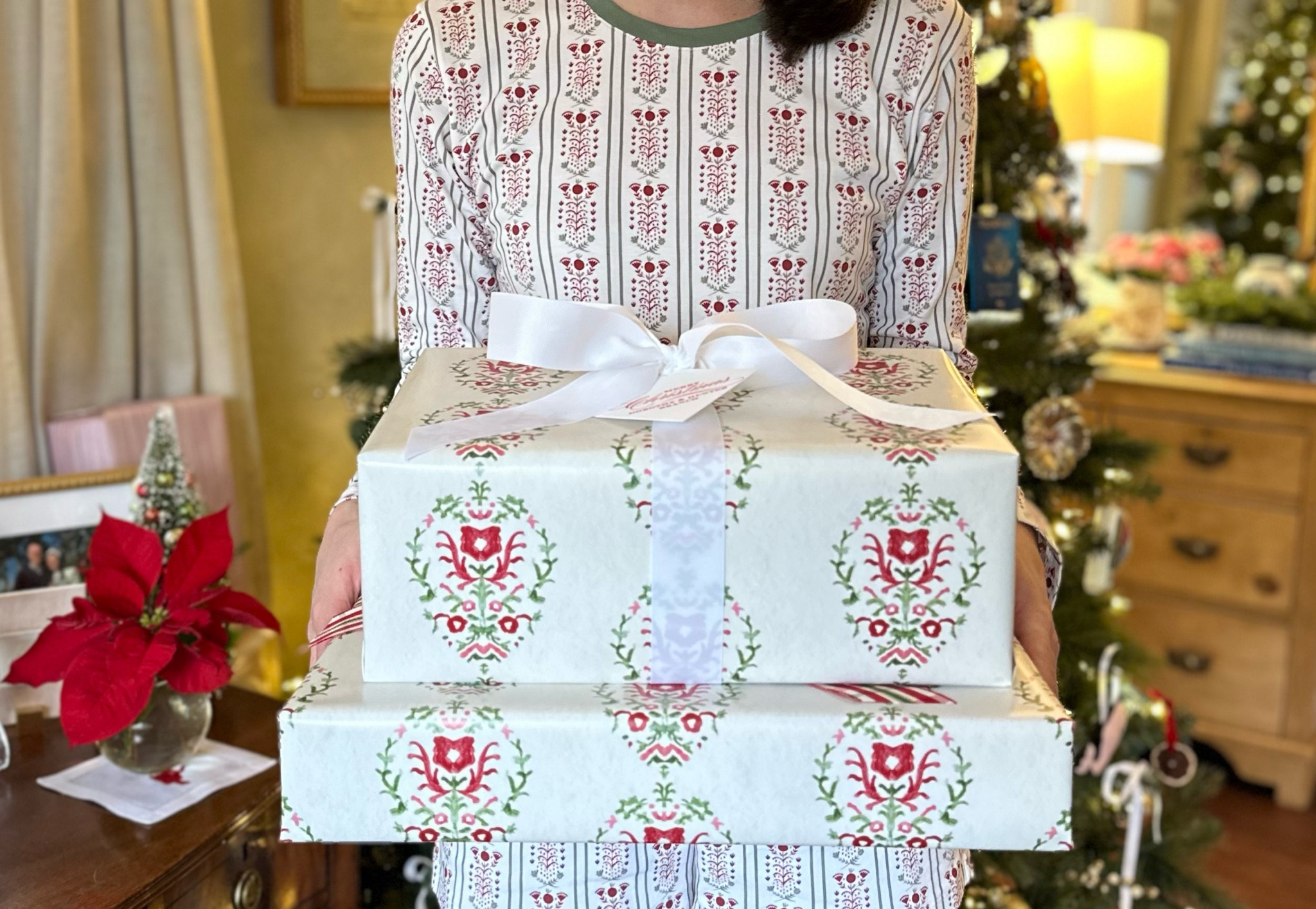Silly Spotify wrapped thinking it can outshine pretty gift wrap! 🎄 Spending this wintery morning wrapping gifts with this beautiful @louloubaker gift wrap! I’m choosing to use their Holiday Rose and Antique Floral gift wrap this year and the quality can’t be beat and they look so pretty placed under our tree. You can shop this gift wrap and other great gifting items from LouLou Baker on my @shop.LTK profile or by heading to louloubaker.com! If you haven’t started wrapping your gifts it’s not too late to get a few rolls. 
#ad #louloubaker #holidaywrapping #giftwrap #wrappedpresents #prettypaper

#LTKfindsunder100 #LTKGiftGuide #LTKfindsunder50