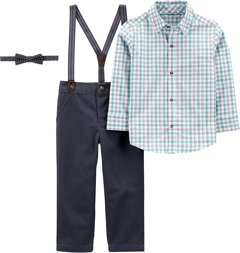 Simple Joys by Carter's Toddler Boys' 3-Piece Special Occasion Bow-tie and Suspender Pants Set | Amazon (US)
