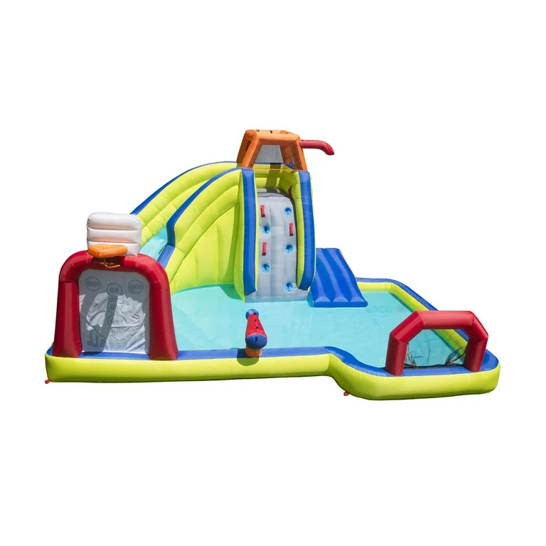 Banzai Inflatable Arcade Splash Water Park Slide W/ SkeeBall Toss, Soccer & Basketball | Walmart (US)
