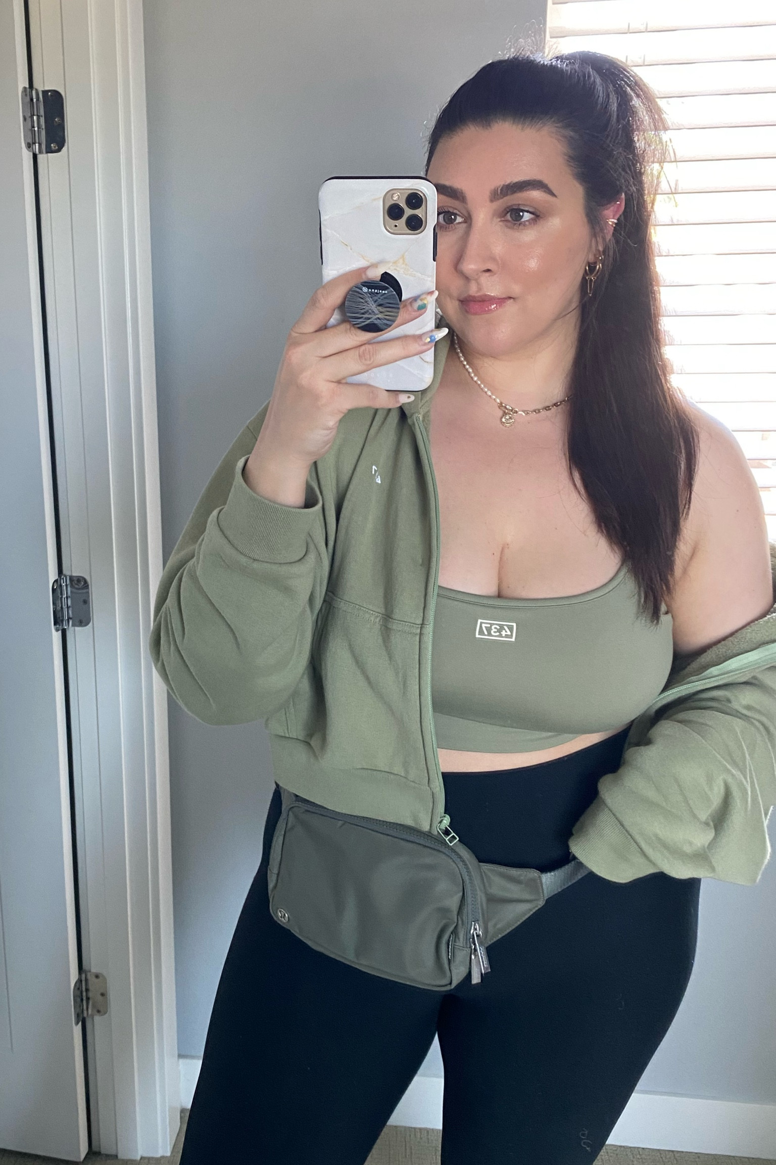 Can you guess my fave color? 😆 had to get the matching set (bike shorts not pictured) but loved pairing the tank & hoodie with a pair of go-to leggings & my tried & true belt bag. Ordered TTS. #ltkathleisure #ltkfitness 

#LTKcurves #LTKFind #LTKfit