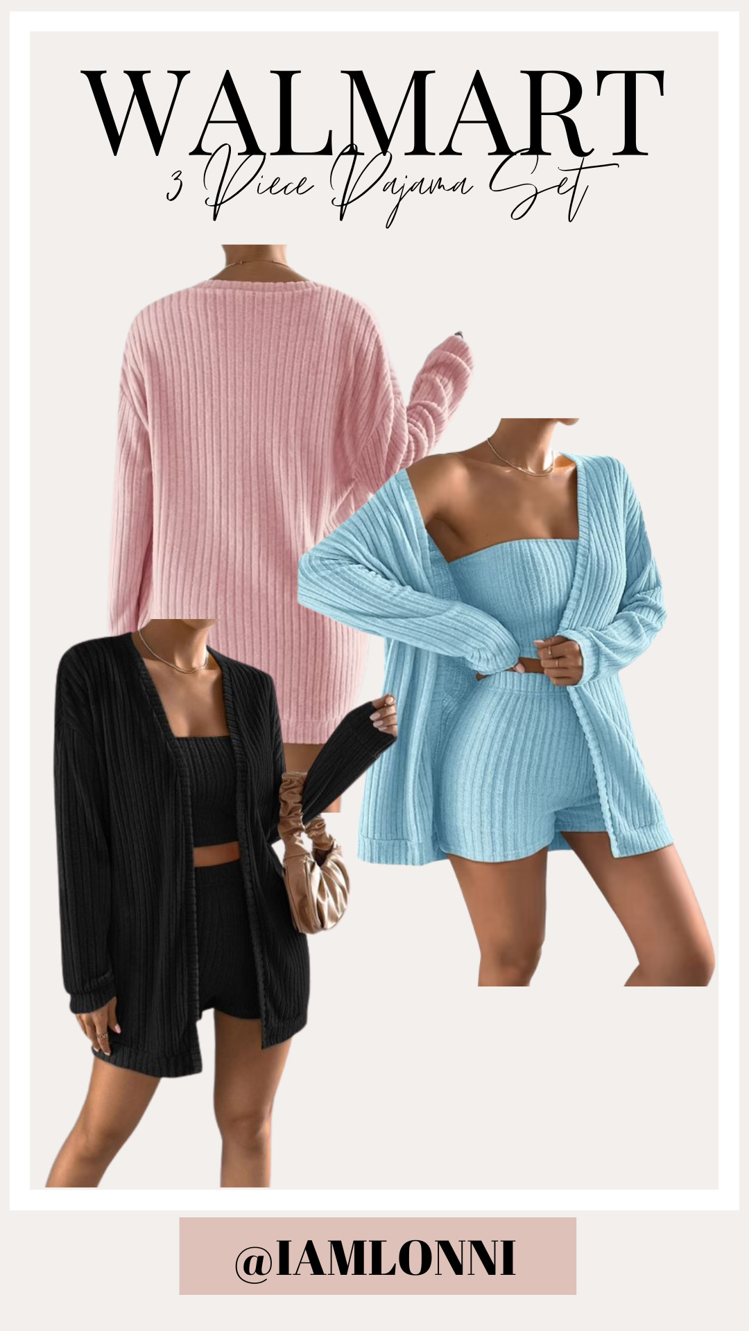 A cozy three-piece set is always a yes! 💕 These Walmart pajama sets come with a matching top, shorts, and cardigan, making them perfect for lounging, travel days, girls’ trips, or slow mornings at home.

#LTKStyle #WalmartFinds #WalmartFashion #PajamaSet #Loungewear #CozyStyle #TravelStyle
 

 #LTKgrwm #LTKootd #LTKvlog