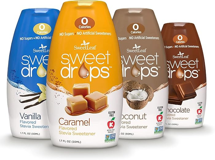 SweetLeaf Sweet Drops - Flavored Stevia Liquid Sweetener, Stevia Extract, Zero Calories, Gluten F... | Amazon (US)