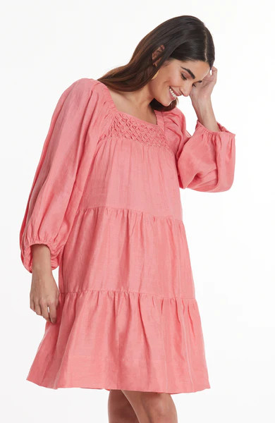 Ansley Linen Dress - Tea Rose | tyler boe