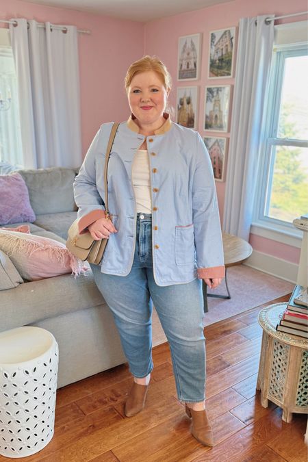 Casual outfit for the spring transition styling jeans and this Ulla Popken linen jacket. Take 25% OFF at Ulla Popken with my code 2024LIZ25.



#LTKplussize #LTKSeasonal #LTKmidsize