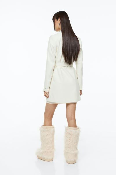Tie Belt Coat - Cream - Ladies | H&M US | H&M (US + CA)