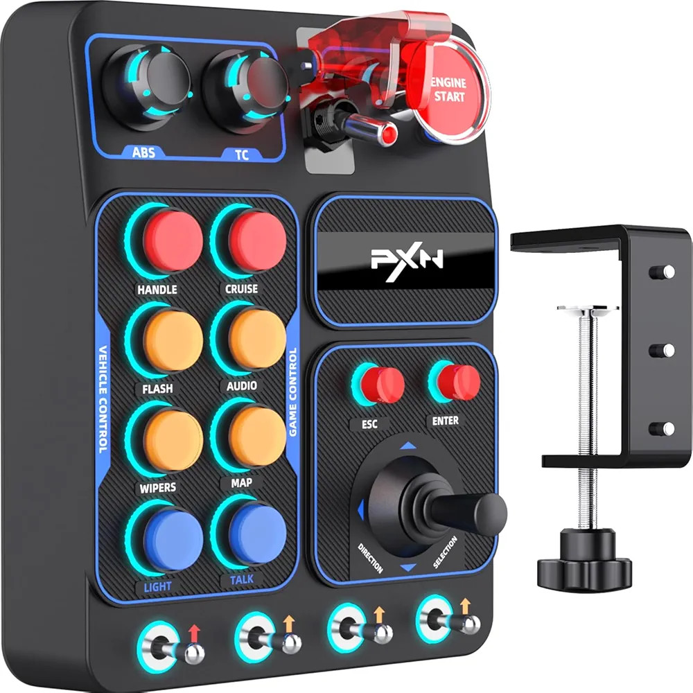 PXN CB1 Gaming Button Box – Sim Drive Control with 19 Buttons (9 Types), 30 Programmable Option... | Amazon (US)