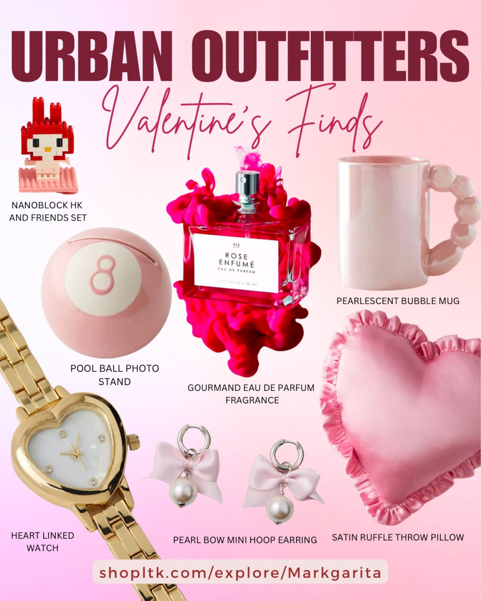 VDAY finds at urban outfitters!

Valentine’s Day gift ideas, vday gift for girlfriend, cute vday gifts, pearl iridescent mug, pearlescent bubbly mug, satin heart pillow, gold heart watch, Galentine’s Day gifts, bow pearl earrings, pool ball photo stand, gourmand ray de parfum rose perfume, vday gift inspo

#LTKGiftGuide #LTKfindsunder100 #LTKSeasonal