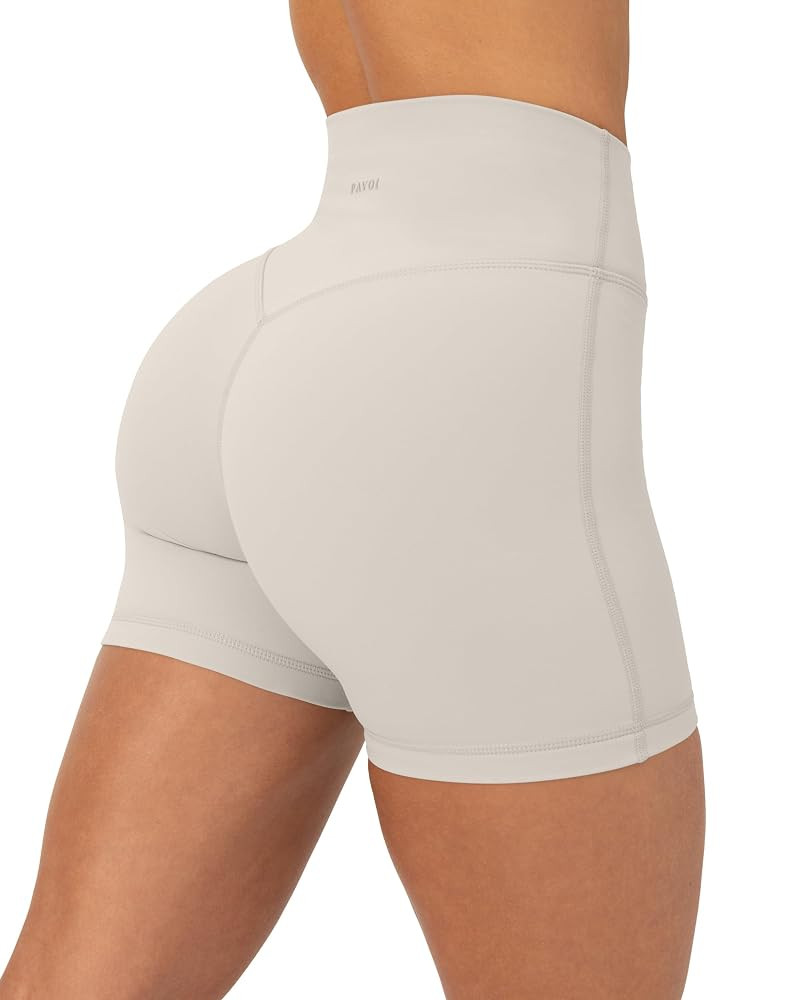 PAVOI ACTIVE Yoga Shorts for Women High Waisted Gym Shorts Buttery Soft Biker Workout Shorts 4" &... | Amazon (US)