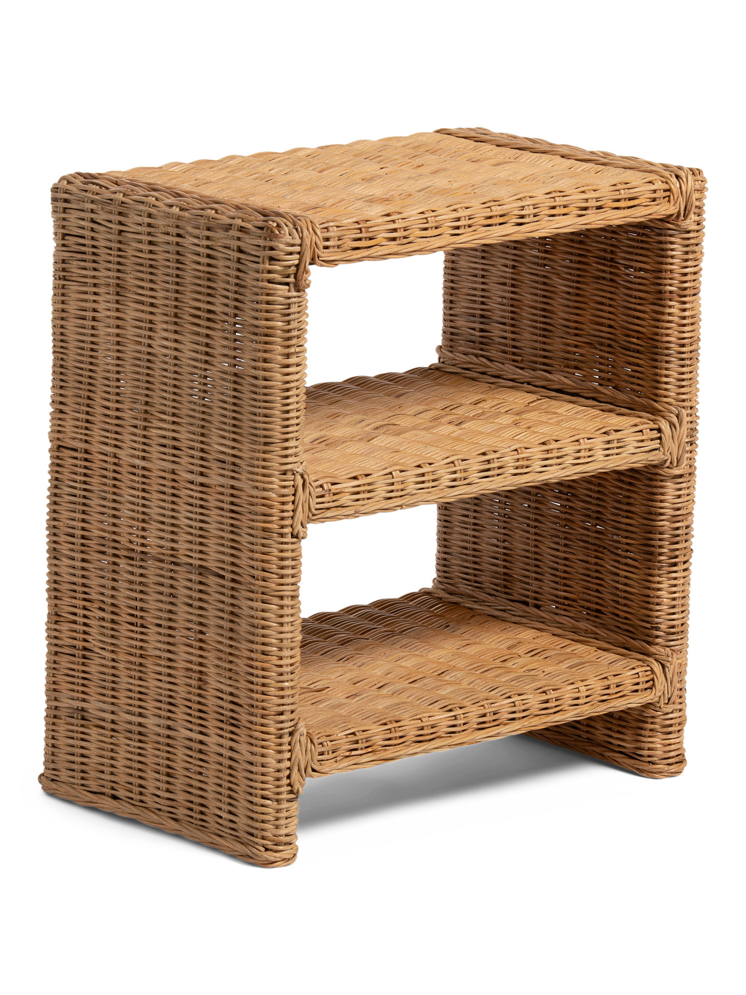 22in Rattan Prairie Coastal  3 Tier End Table | TJ Maxx