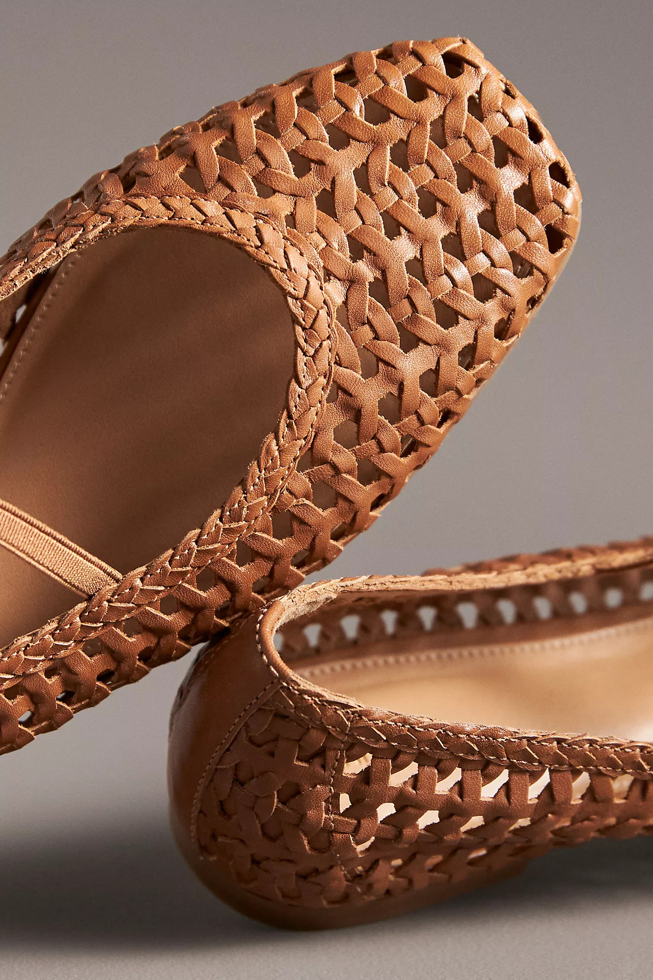 By Anthropologie Woven Leather Ballet Flats | Anthropologie (US)