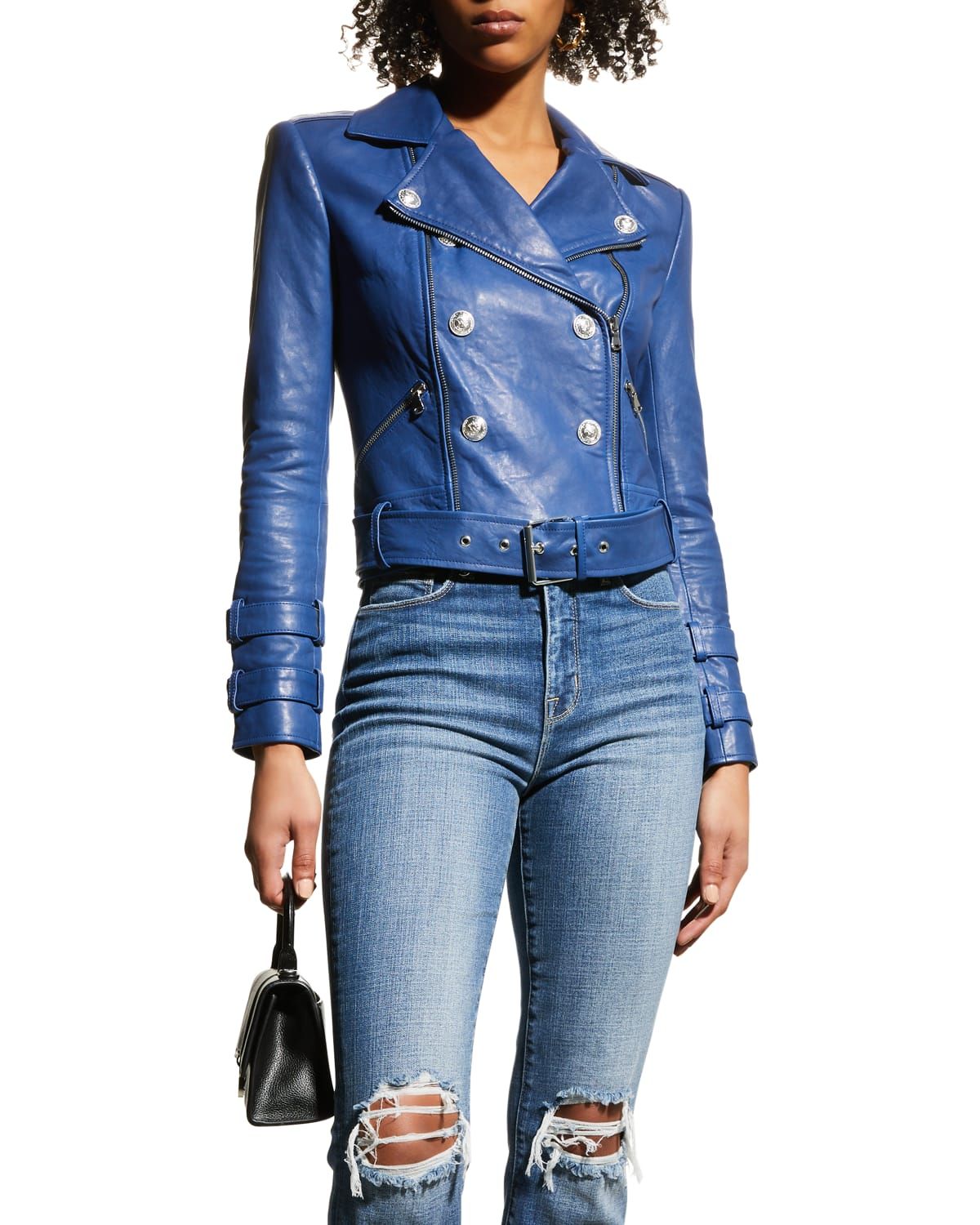 Billie Belted Leather Jacket | Neiman Marcus