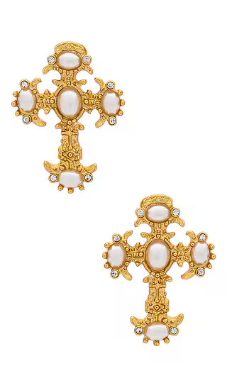 Cross Earring in Gold | Revolve Clothing (Global)