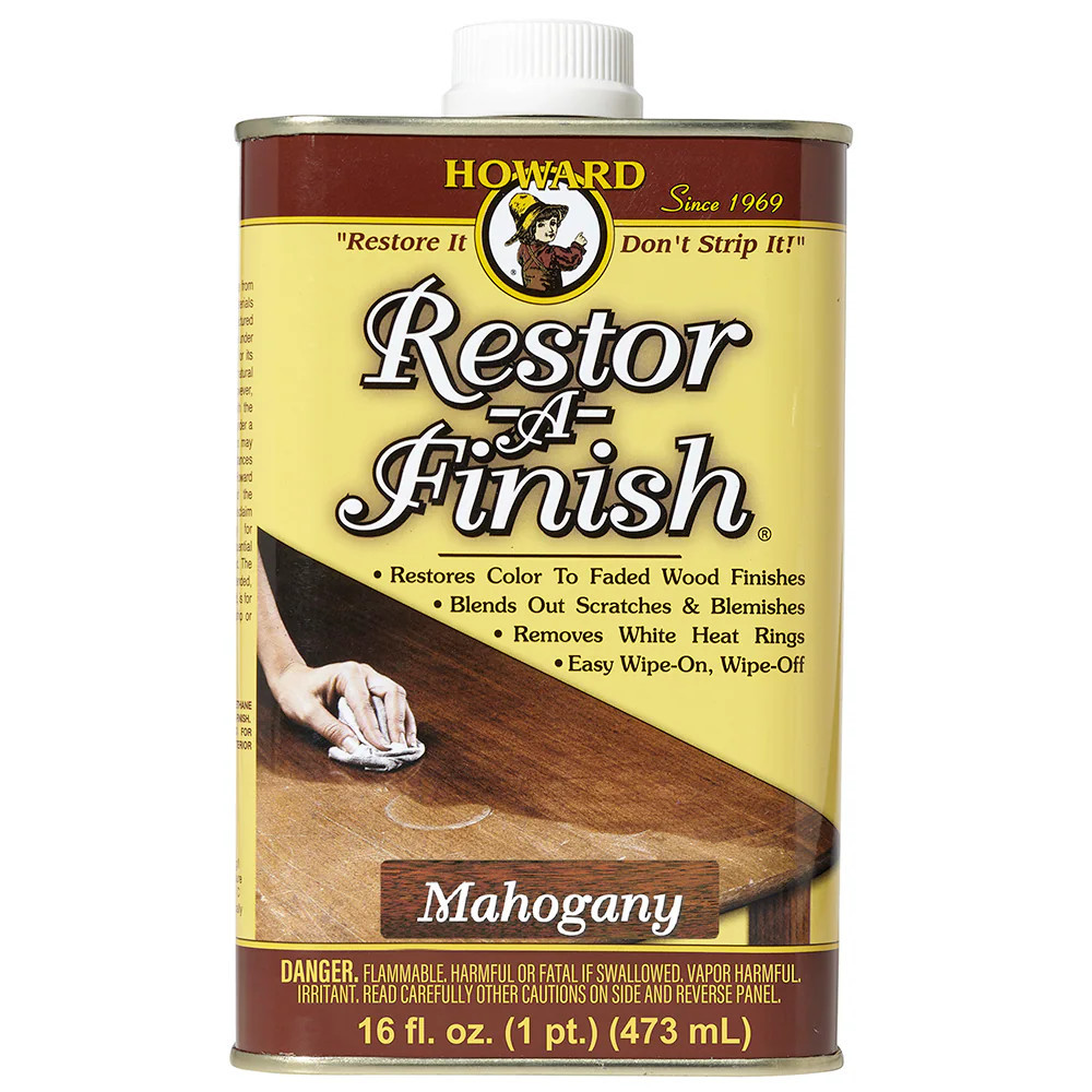 Howard Restor-A-Finish Oil-based Mahogany Semi-transparent Satin Interior Stain ( 1-pint ) in Red | RF5016 | Lowe's