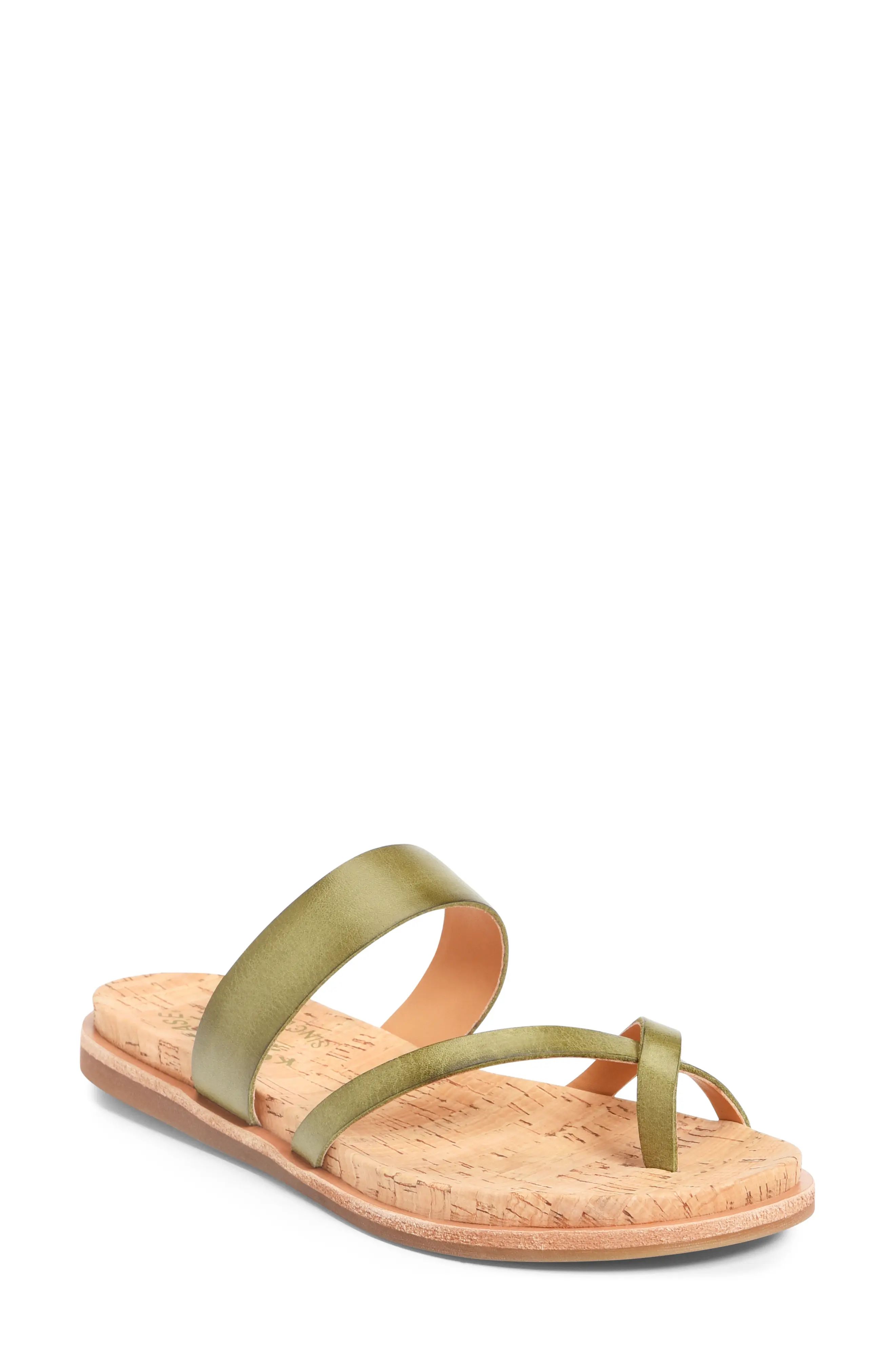 Kork-Ease(R) Belinda Slide Sandal in Light Green Leather at Nordstrom, Size 11 | Nordstrom