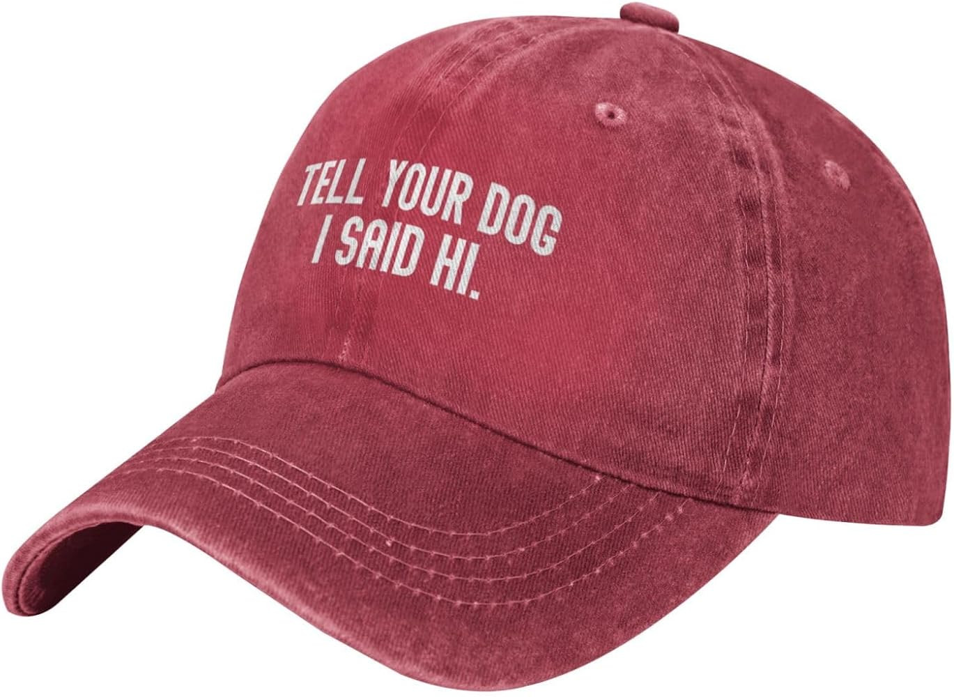 Tell You Dog I Say Hi Baseball Cap Cotton Cowboy Hat Fashionable for Man Woman Adjustable Black | Amazon (US)