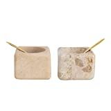 Creative Co-Op Marble/Sandstone Brass Spoon, Set of 2, 2 Colors Pinch Pot Set, 3" L x 3" W x 2" H... | Amazon (US)