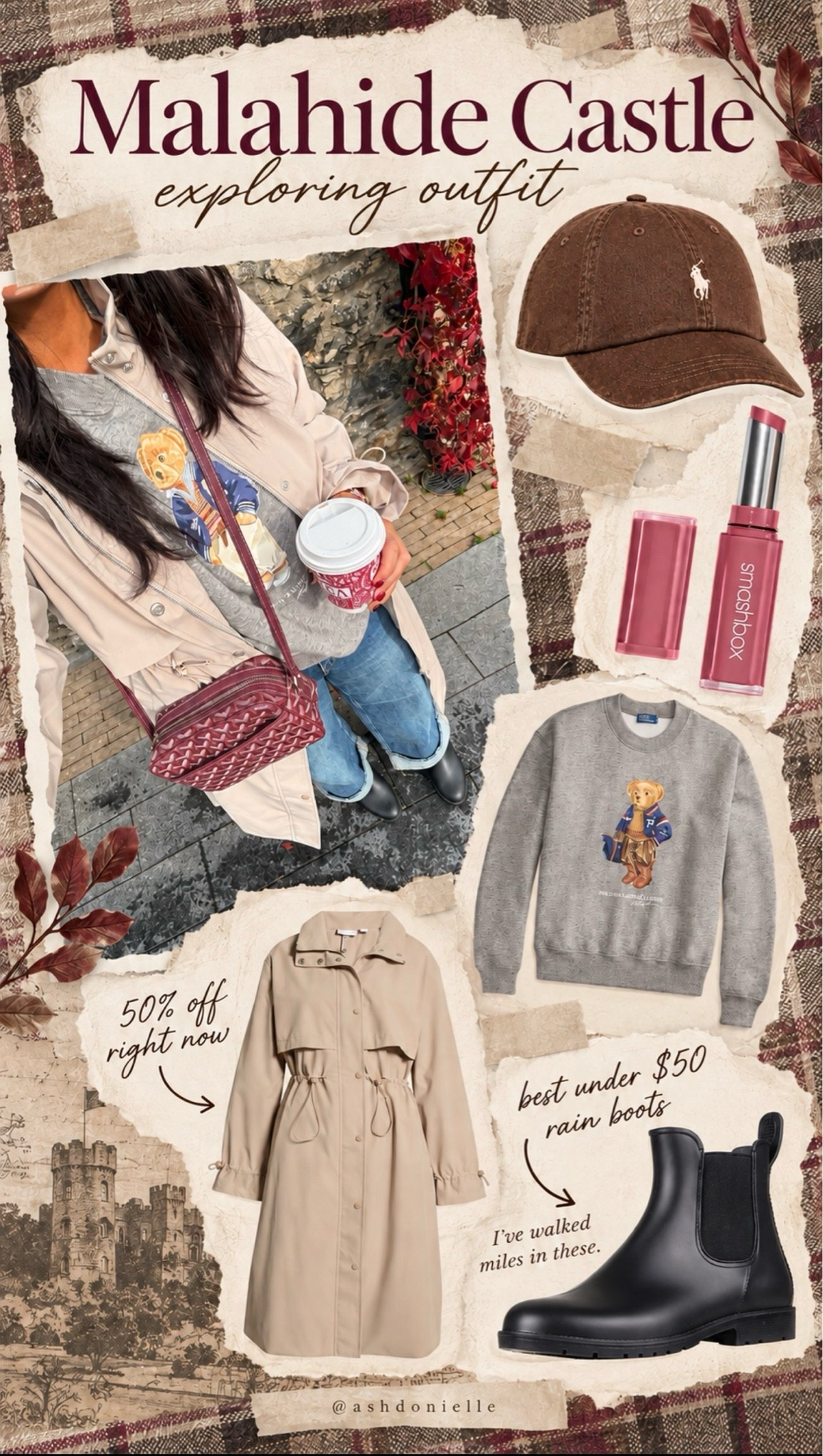 • small jacket - runs big 
• large sweatshirt for an oversized fit 
• size 8 denim
• boots true to size & amazing for rainy traveling