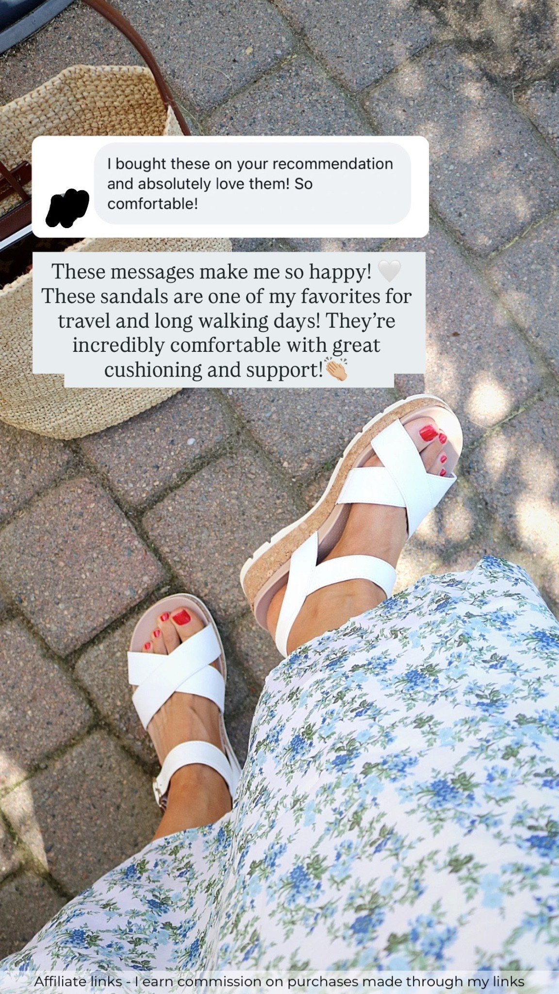 Affiliate links - I earn commission on purchases made through my links | comfortable summer sandals