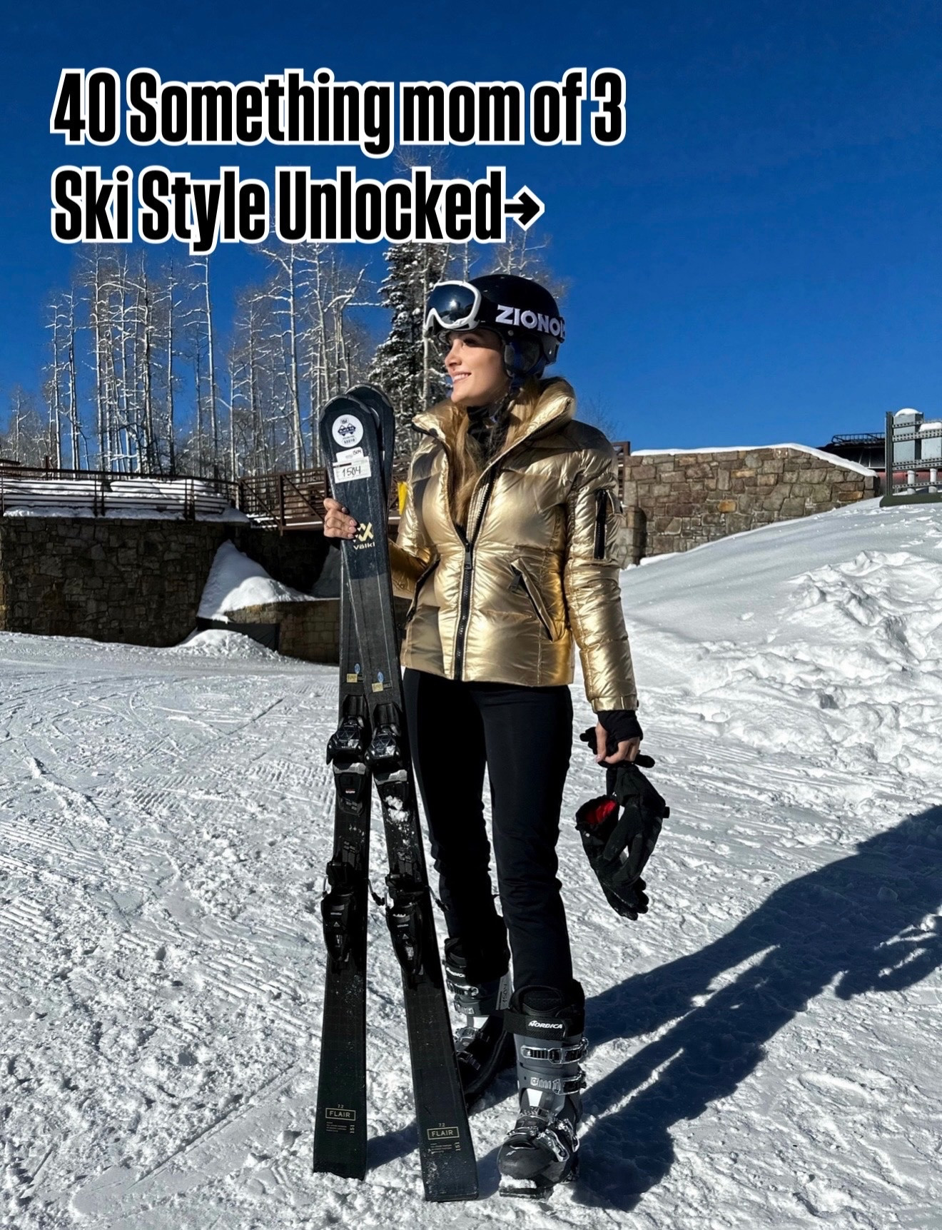 My favorite gold ski jacket! Ski in style 🫶🏼

#LTKOver40 #LTKdayinmylife #LTKootd