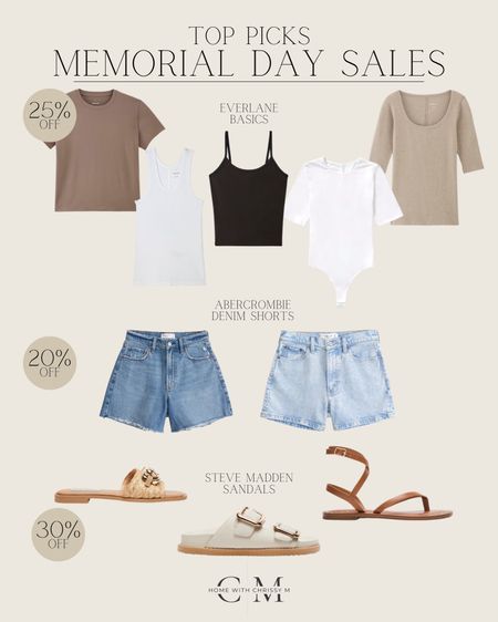 Memorial Day Sale / Everlane Sale / Abercrombie Sale / Steve Madden Sale / Summer Sandals / Summer Shorts / Summer Outfits / Summer Tees 

#LTKStyleTip #LTKSaleAlert #LTKSeasonal