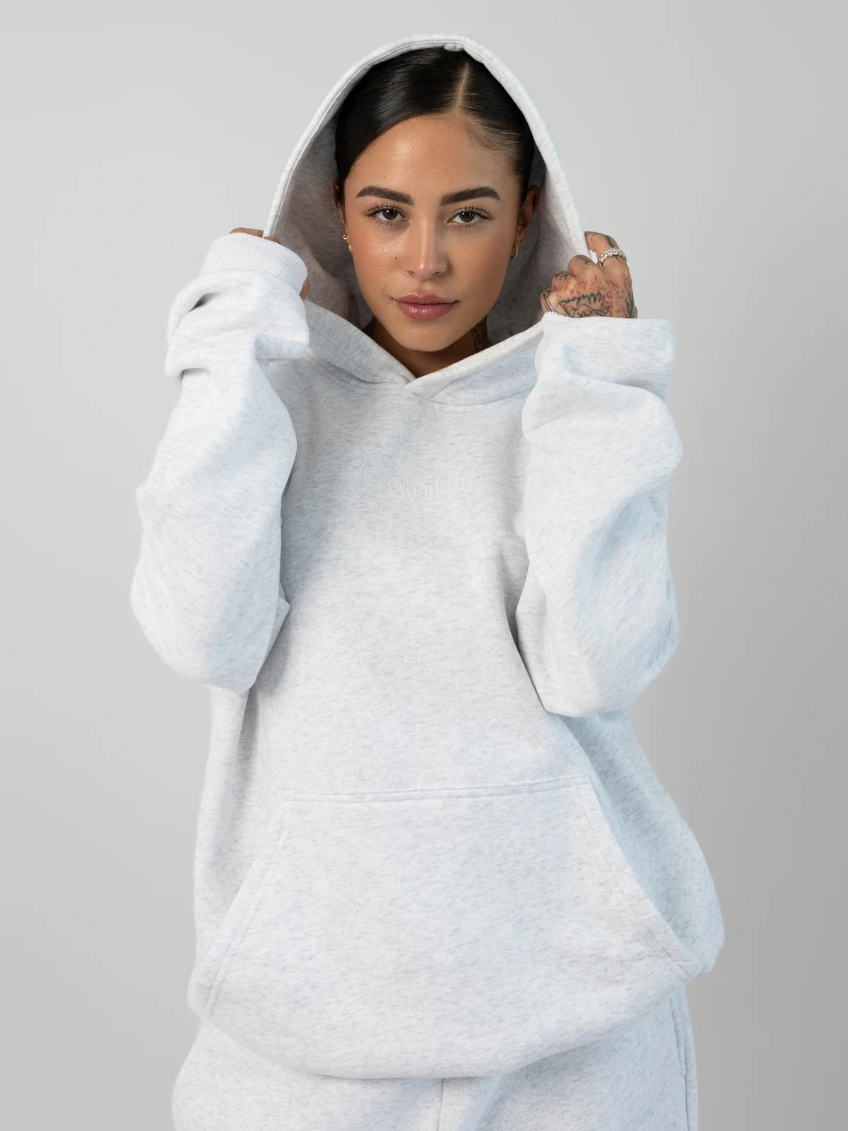 Comfrt Signature Hoodie | Light Heather Grey | Oversized | M | Medium | Comfrt