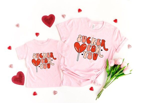 Valentine's Day Shirts - Matching Mommy and Me, Mama Mini, Sucker for You, Adult, Women, Children... | Etsy (US)