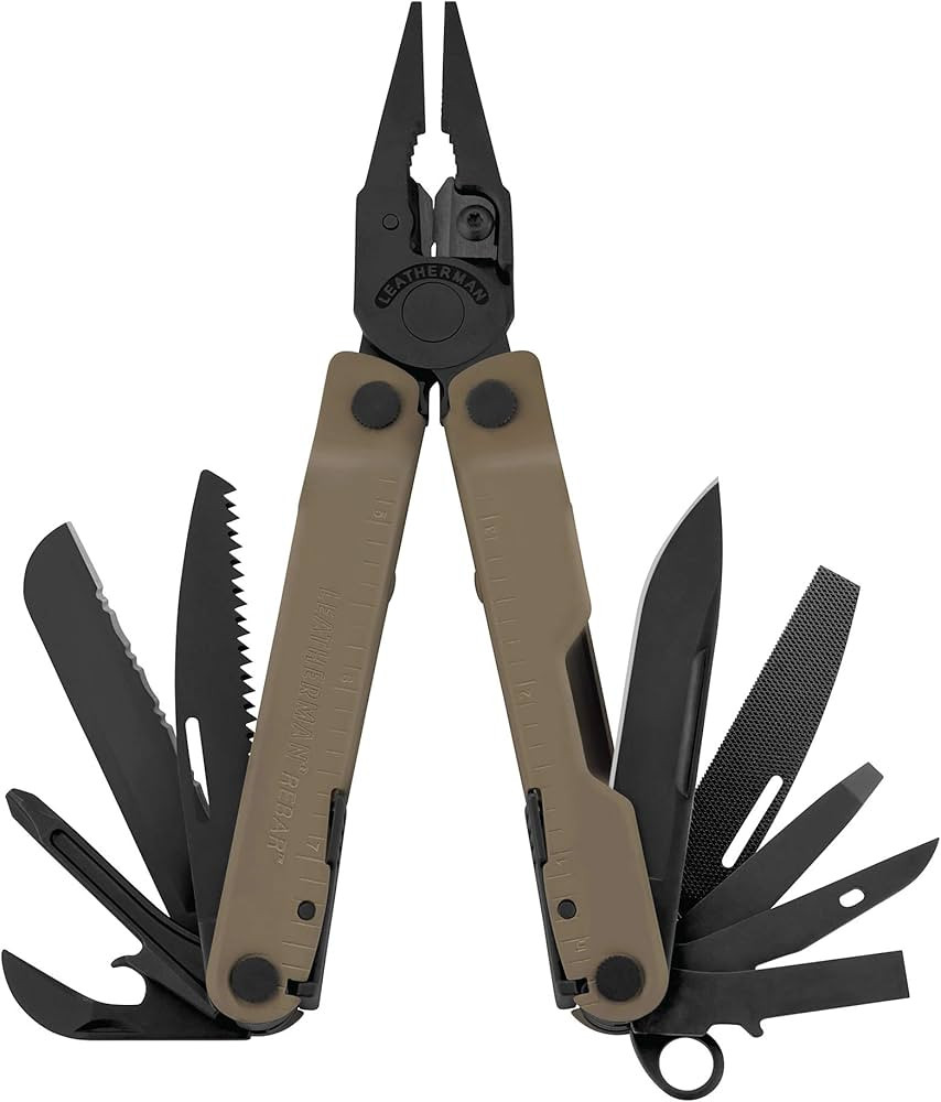LEATHERMAN, Rebar Multitool with Premium Replaceable Wire Cutters and Saw, Coyote Tan | Amazon (US)