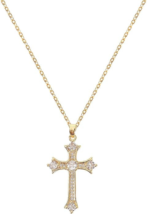 Cross Pendant Necklace for Women Jewelry Gold Cross Necklaces Gifts for Women Girl Cross Necklace... | Amazon (US)