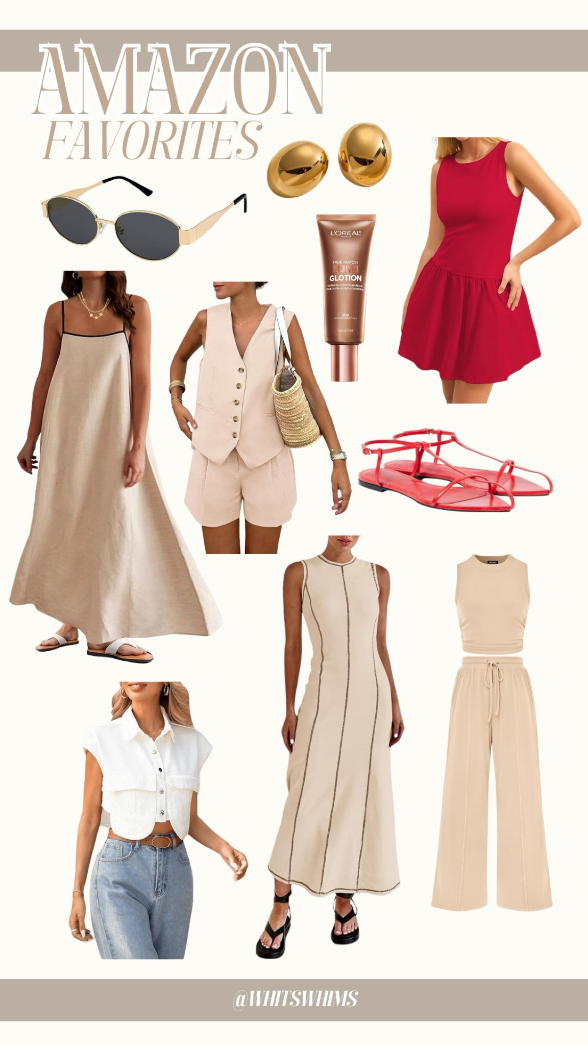 Amazon favorites & best Sellers! 

Sandals 
Dress 
Summer dress 
Red dress 
White dress 
Beauty 
Makeup 
Sunglasses 

#LTKStyleTip #LTKFindsUnder50 #LTKBeauty
