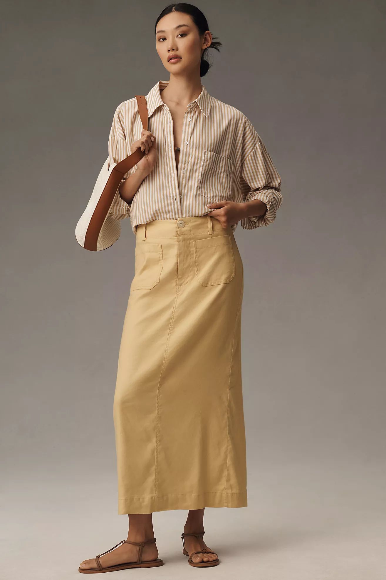 The Colette Maxi Skirt by Maeve: Linen Edition | Anthropologie (US)