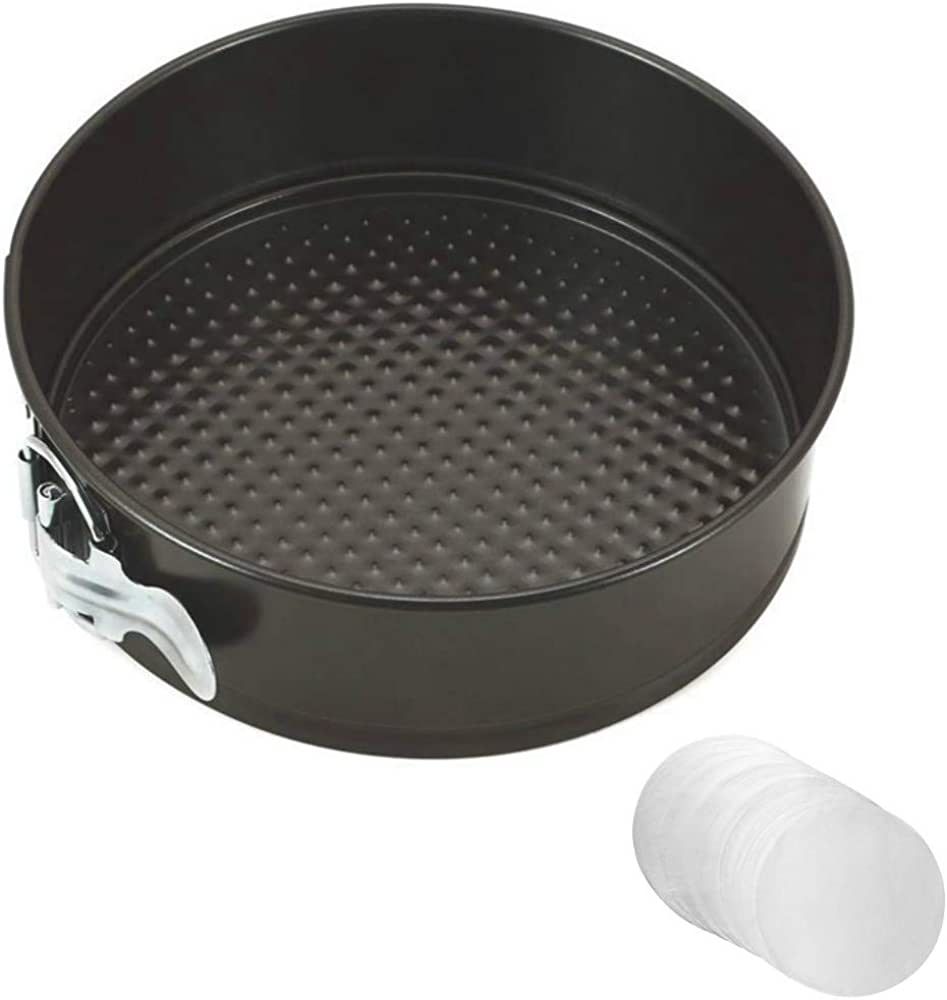 6 Inch Non-stick Cake Mold Springform Pan With 50 Pcs Non-stick Round Circles Parchment Sheet Non... | Amazon (US)