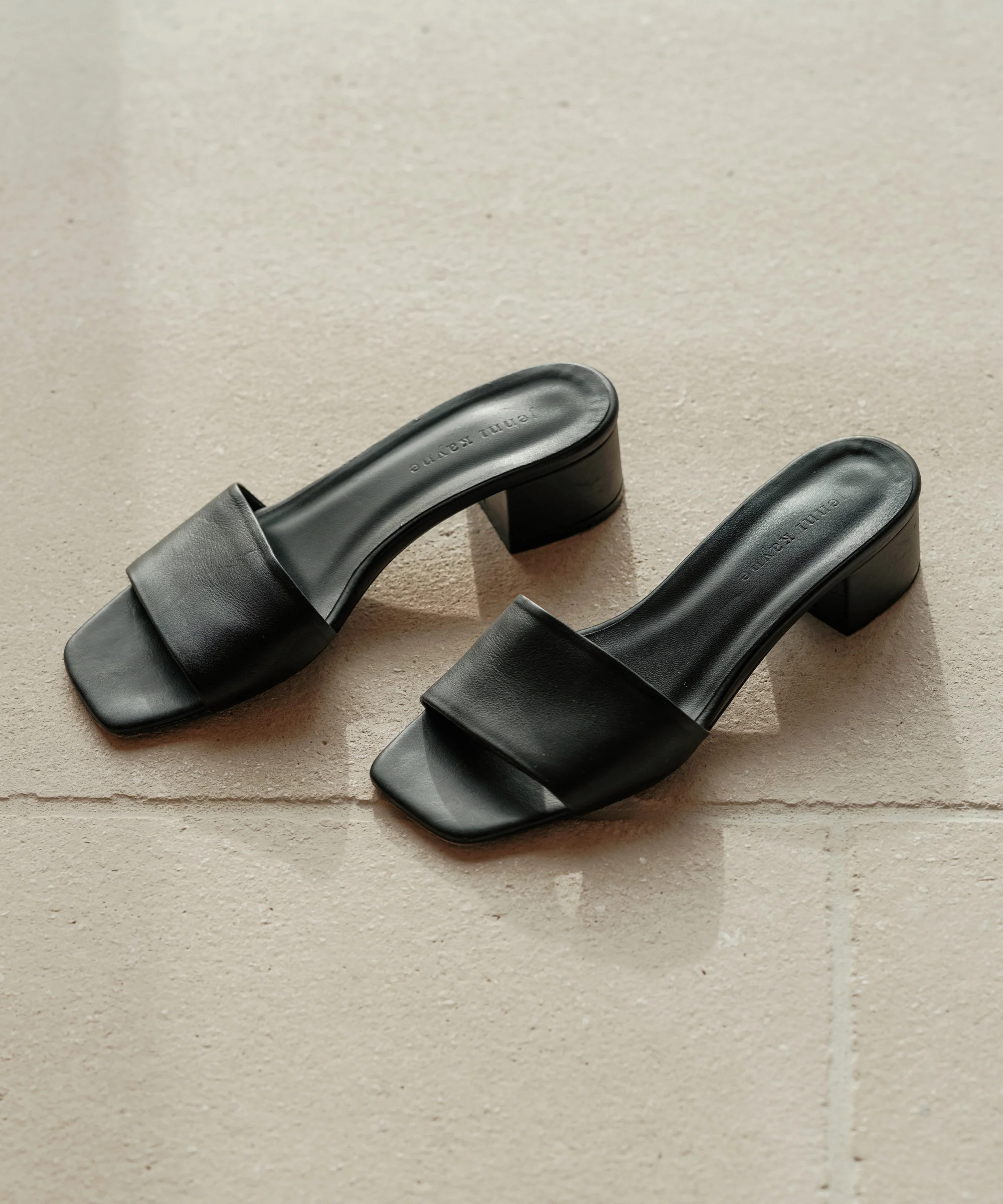 Leather Miller Heeled Slide | Jenni Kayne