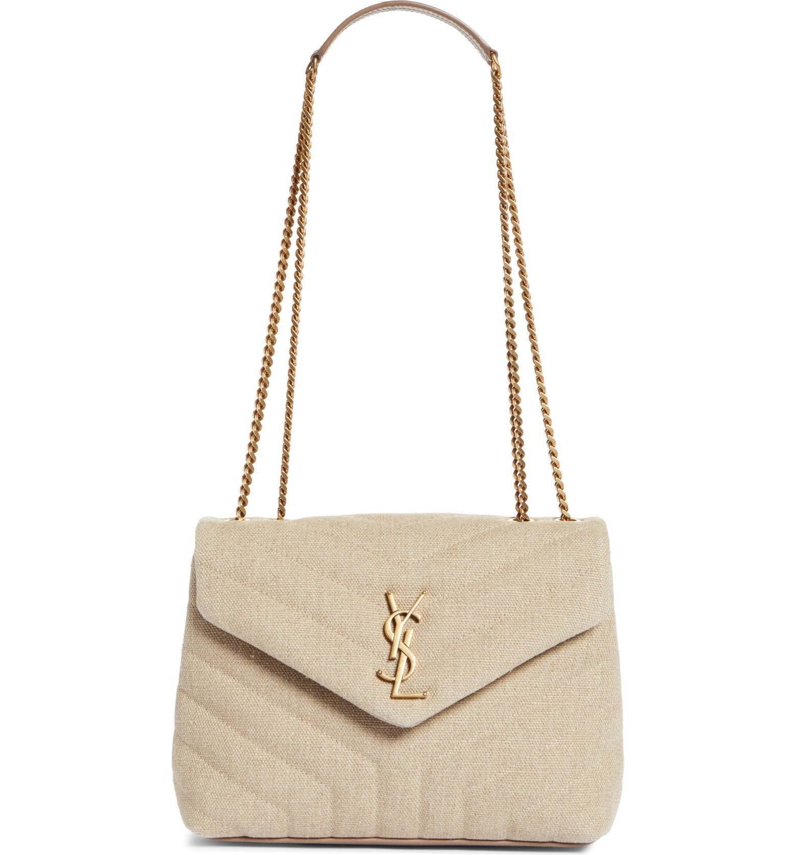 Small Loulou Matelassé Linen Shoulder Bag | Nordstrom