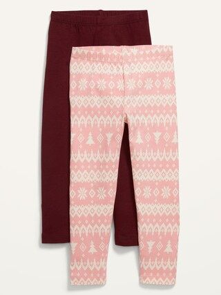 Full-Length Leggings 2-Pack for Toddler Girls | Old Navy (CA)