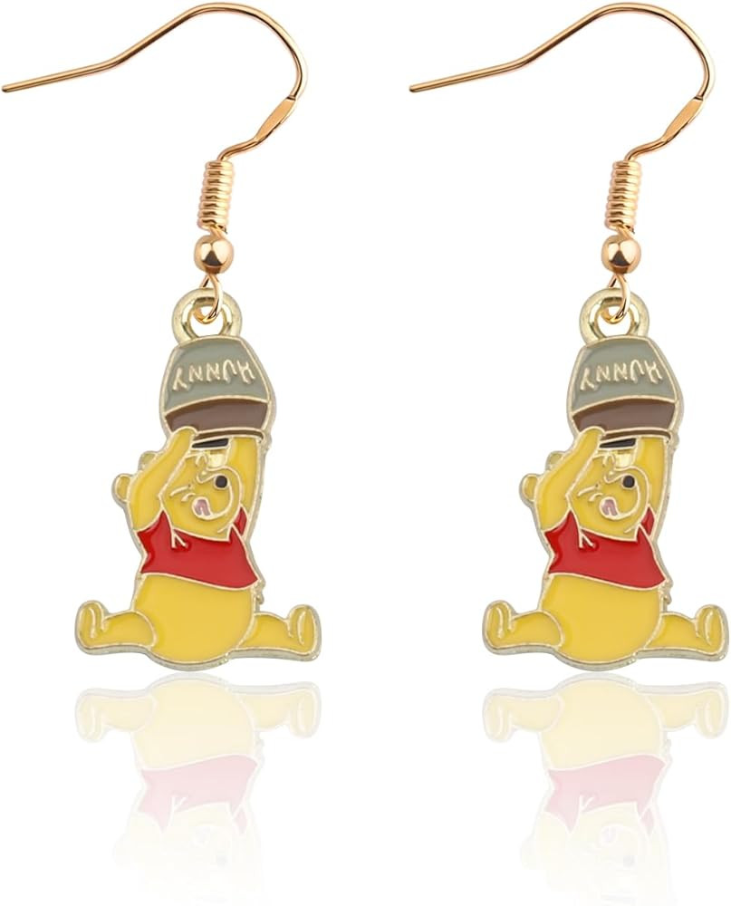TGBJE Pooh Bear Lovers Gift Pooh Bear Earring Cartoon Movie Merchandise Gift WDW Magic Kingdom Ch... | Amazon (US)