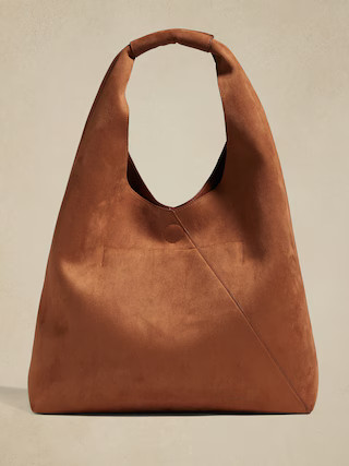 Vegan Suede Slouch Tote | Banana Republic Factory