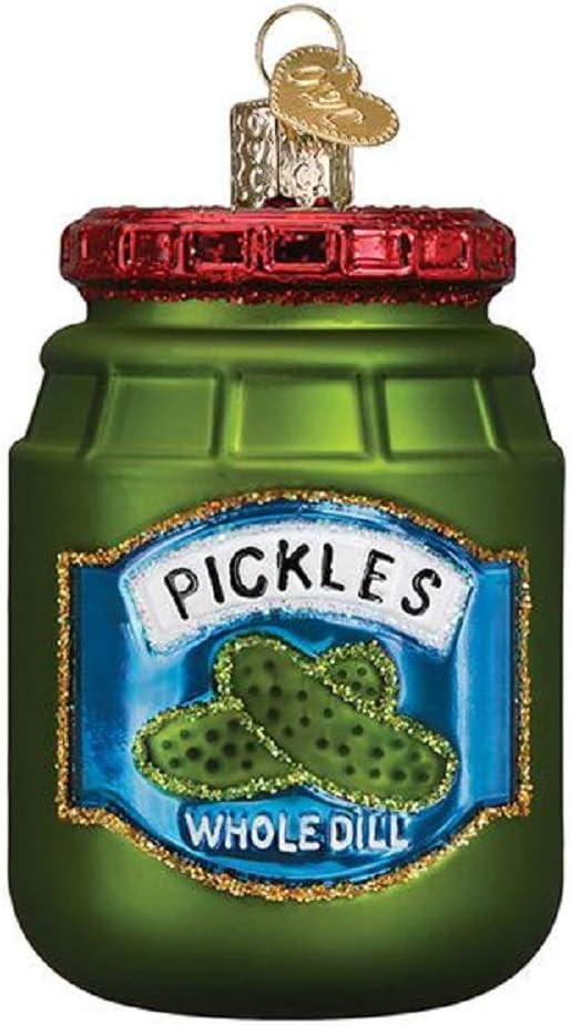 Old World Christmas Jar of Pickles Blown Glass 2020 Unique Christmas Ornaments for Christmas Tree... | Amazon (US)