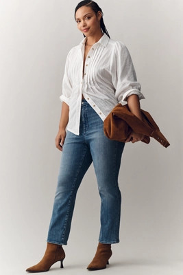 Good American Good Legs High-Rise Straight Jeans | Anthropologie (US)