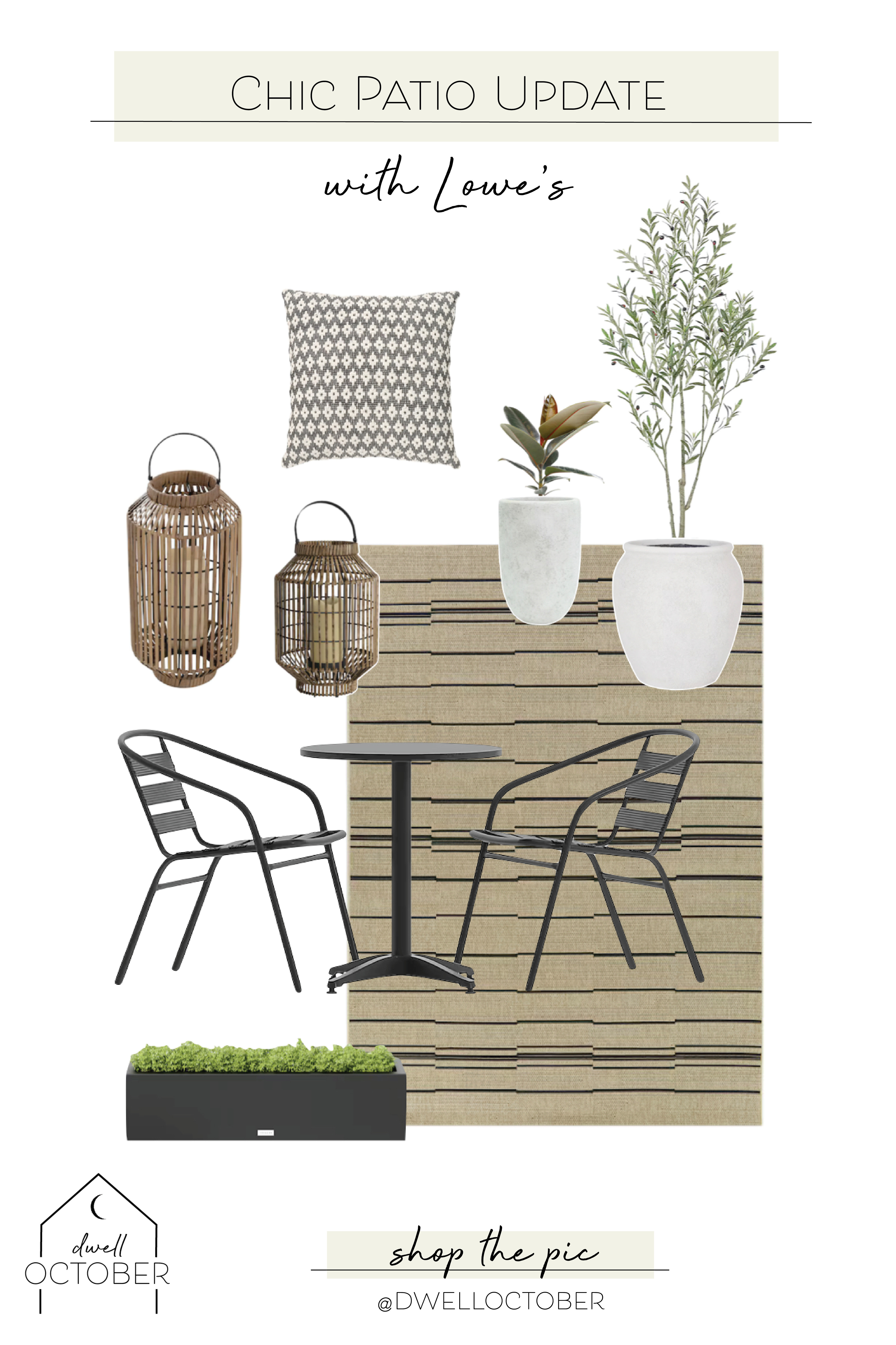 #AD spring is in the air, which means we are thinking ahead to refreshing outdoor spaces in anticipation of the weather warming up. we're in the midst of the planning stages of the #dwelloctoberstudio church to condo revival project and are excited to update the balcony space with products from @Lowe's. we love sourcing outdoor products from @Lowe's as they are a one-stop destination for everything you need to get your home ready for spring. @Lowe's offers a wide range of price points, making it easy to achieve a polished look on a budget and make a big impact without a huge investment. with this project, we're planning to use a neutral outdoor rug, black metal bistro set, and stone-inspired planters to make small, approachable changes that will lead to a dramatic improvement of the outdoor space. #LowesPartner #dwelloctober 

 

#LTKHome