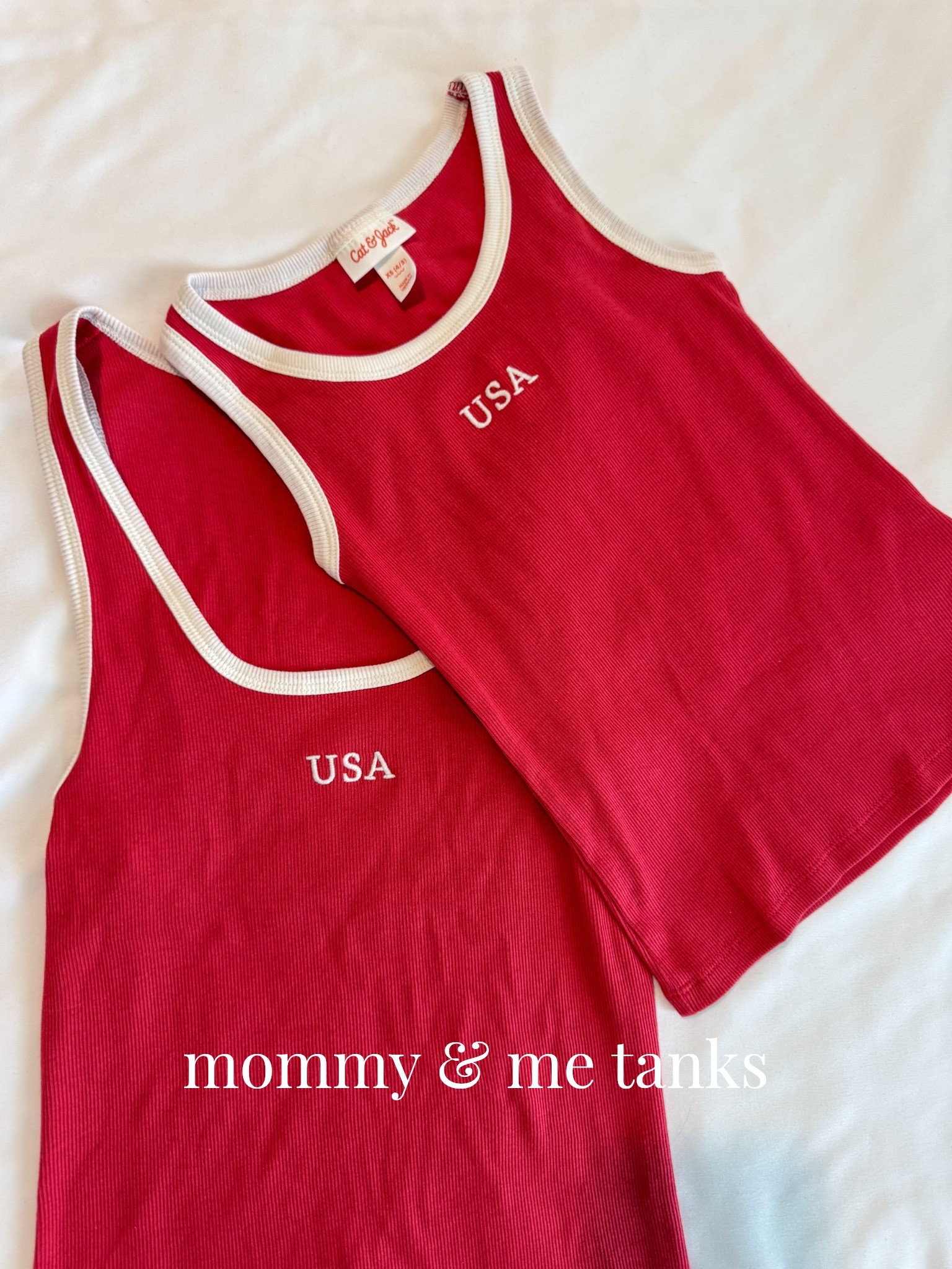 these matching mom & me tanks — both only $5! (I sized down to a S) So dang cute!! @Target

#LTKSeasonal #LTKKids