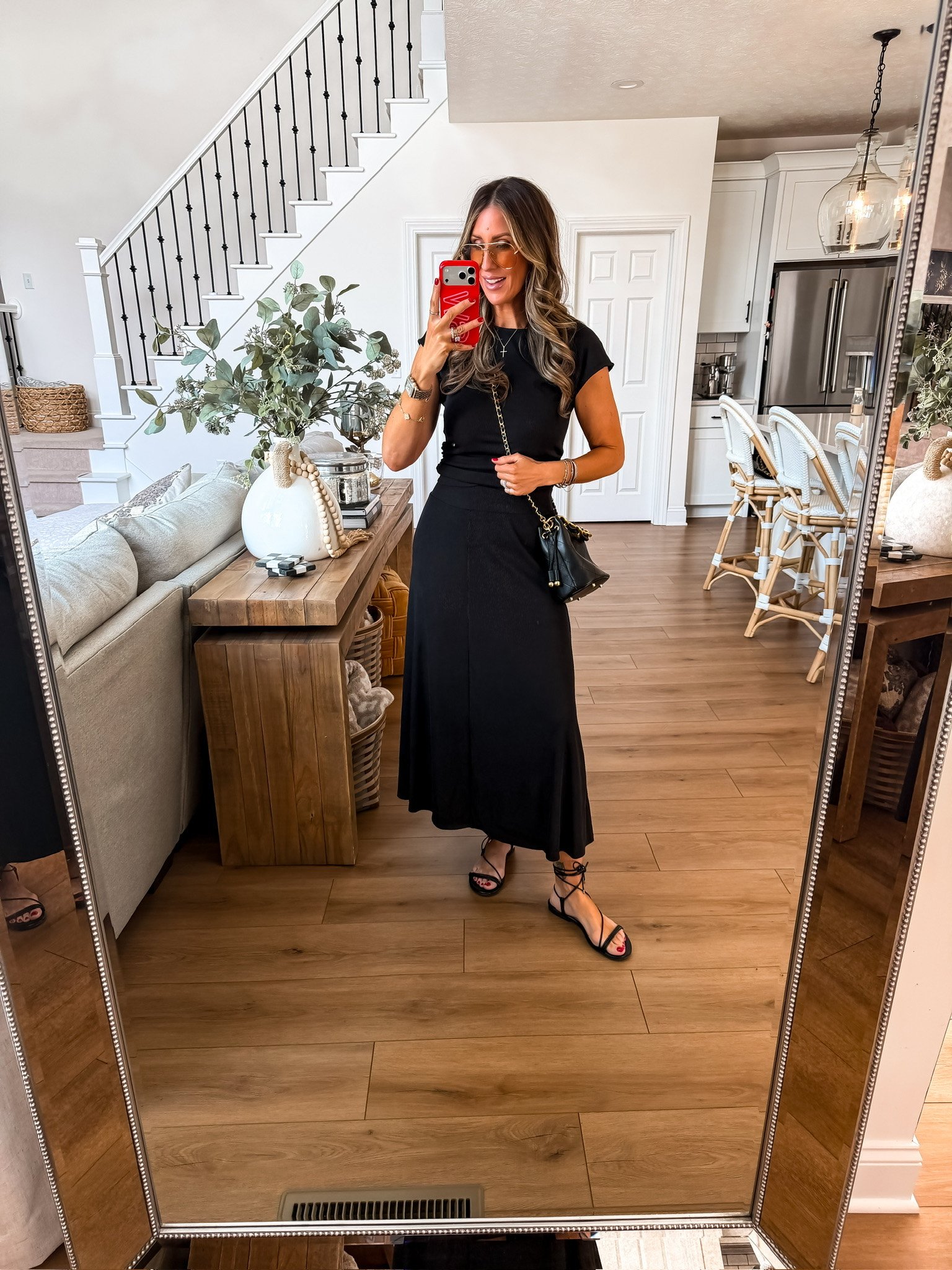 Amazon fashion finds! So classic and elegant look for less. Perfect for any occasion. Cute summer style classic black outfits affordable Amazon fashion cute and comfortable women’s fashion mom life classy clean look Themominstyle 

#LTKdayinmylife #LTKmomlife #LTKootd