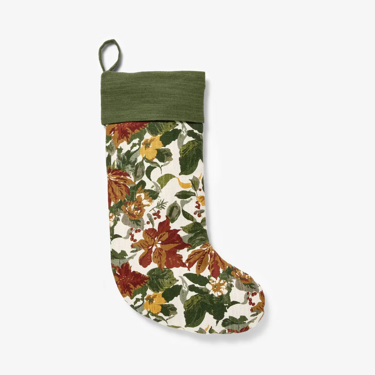 Poinsettia Woven Stocking - Threshold™ designed with Studio McGee | Target